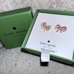 Kate Spade Rose Gold Bow Earrings